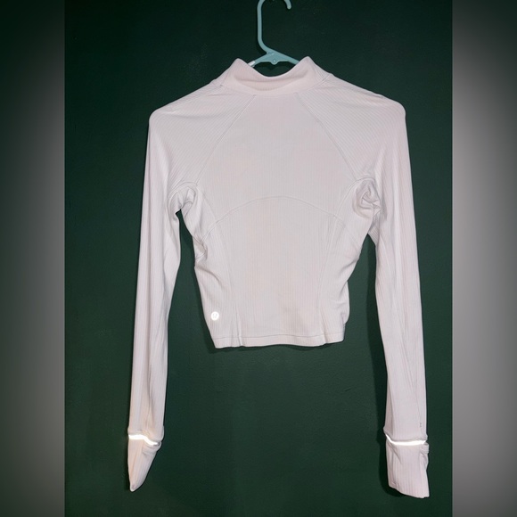 Lululemon Its Rulu Run Ribbed Cropped Half Zip - Picture 7 of 7